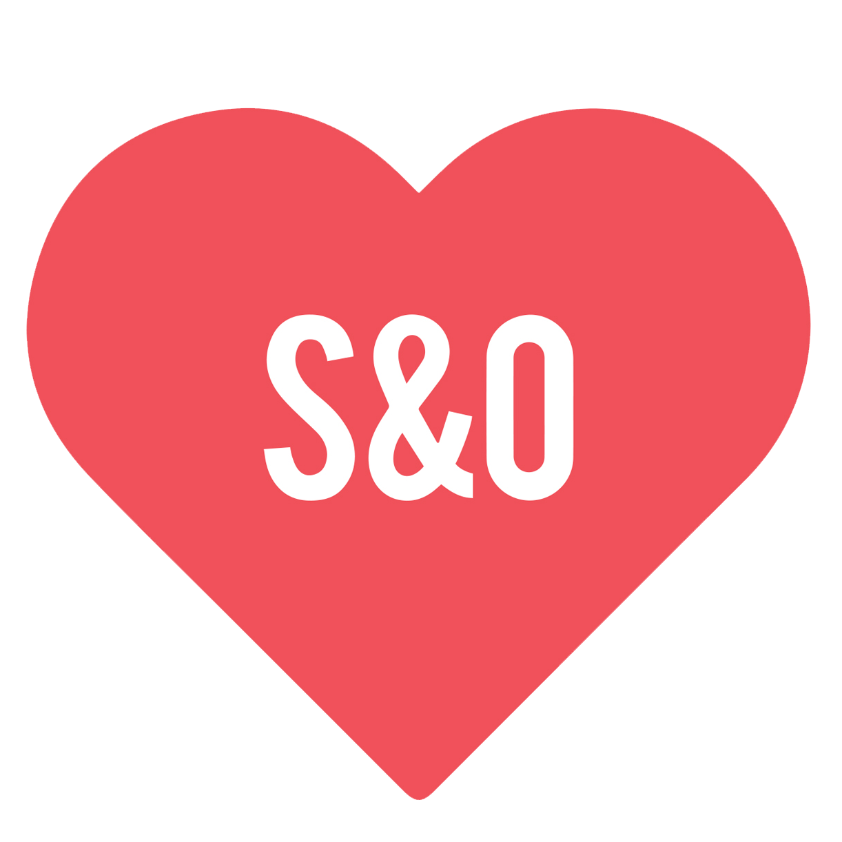 S&O logo inside a heart